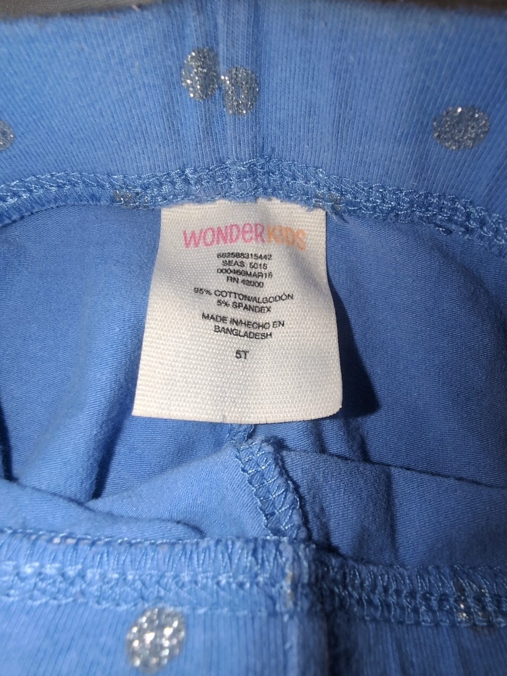 WonderKids Light Blue Top with Silver Sparkle Dots